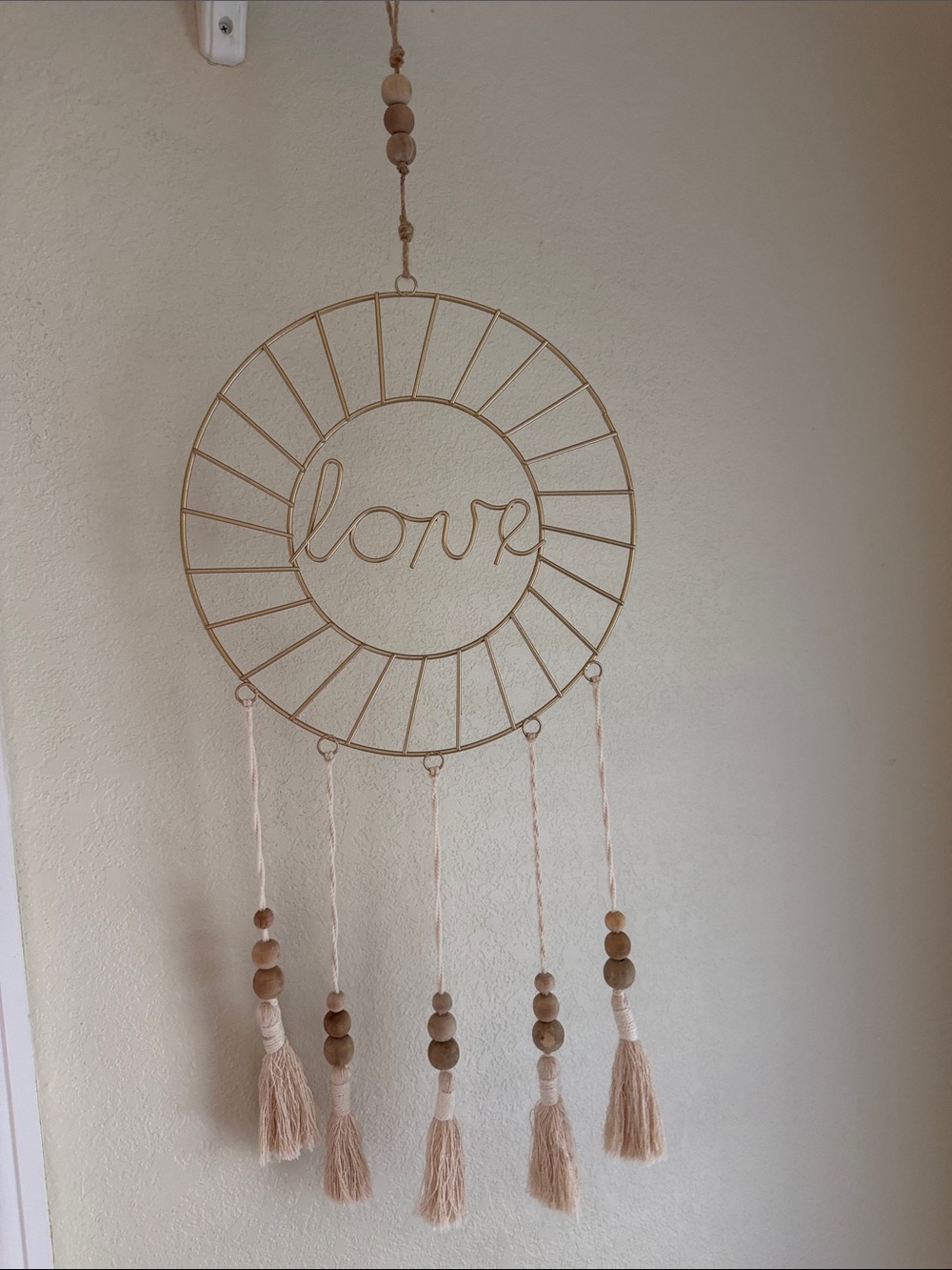 Love Ring Tassel Wall Hanging - Neutral